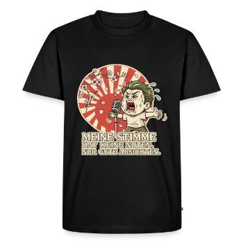 De bonnes intentions, pas de notes - T-shirt Premium bio Homme - noir - Devant - Nico (187cm)