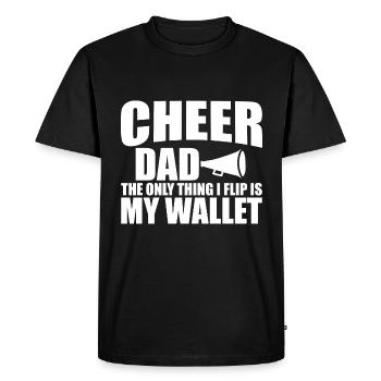 Encourage papa, la seule chose que je retourne, c’est mon portefeuille 2 - T-shirt Premium bio Homme - noir - Devant - Nico (187cm)