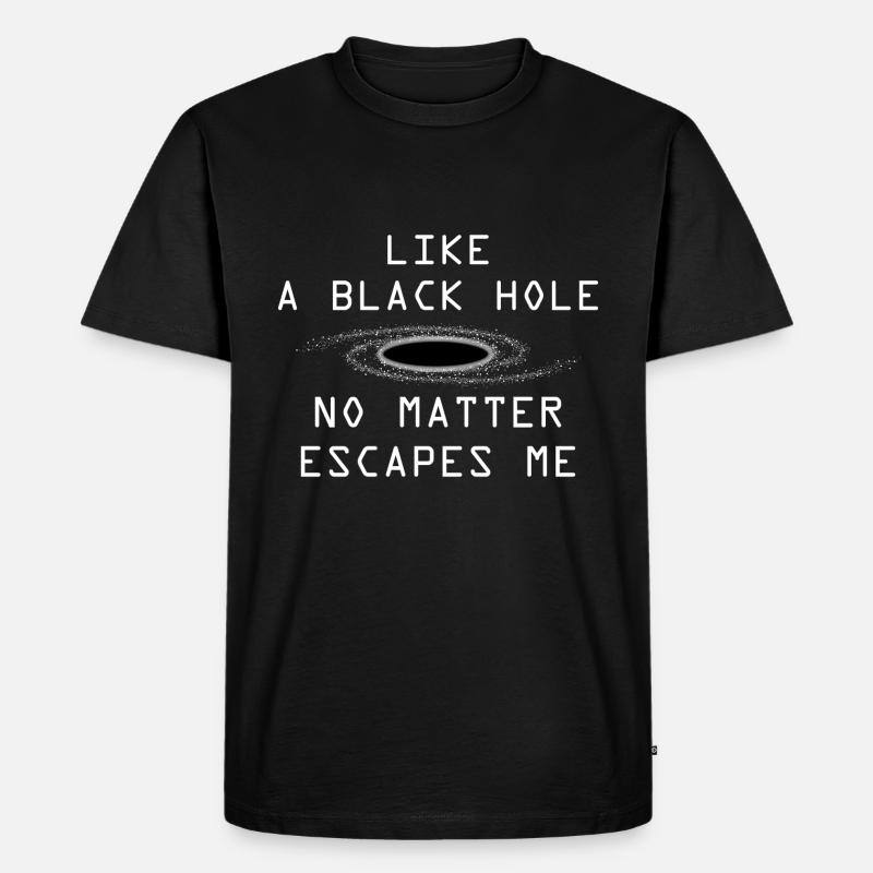 Physik schwarzes Loch - Männer Premium Bio T-Shirt - Schwarz