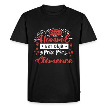 Cadeau Homme déja pris par Clémence - T-shirt Premium bio Homme - noir - Devant - Nico (187cm)