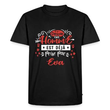 Cadeau Homme déja pris par Eva - T-shirt Premium bio Homme - noir - Devant - Nico (187cm)