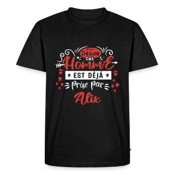 Cadeau Homme déja pris par Alix - T-shirt Premium bio Homme - noir - Devant - Nico (187cm)