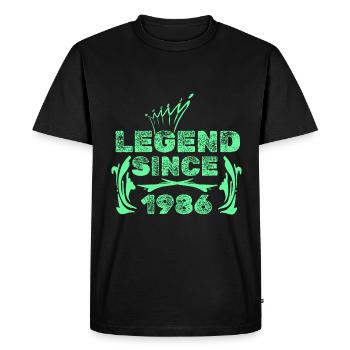 Année 1986 - T-shirt Premium bio Homme - noir - Devant - Nico (187cm)