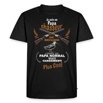 Chasseur de bécasse - T-shirt Premium bio Homme - noir - Devant - Nico (187cm)