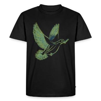 Dove of Peace Peace for Ukraine - Men's Premium Organic T-Shirt - black - Front - Nico (187cm)