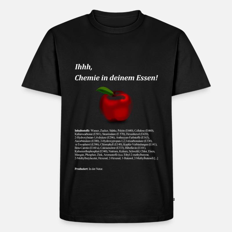 Apfel - Männer Premium Bio T-Shirt - Schwarz