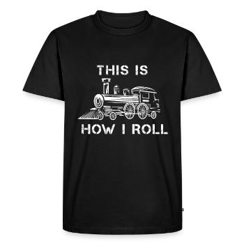 Train driver engine driver - Men's Premium Organic T-Shirt - black - Front - Nico (187cm)