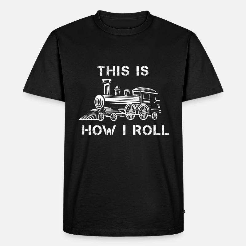 Train driver engine driver - Men's Premium Organic T-Shirt - black