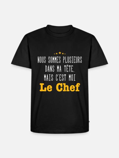 mais c'est moi le chef - T-shirt Premium bio Homme - noir