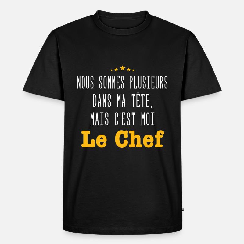 mais c'est moi le chef - T-shirt Premium bio Homme - noir