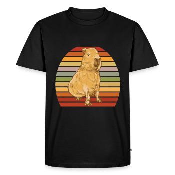 Capybara - T-shirt Premium bio Homme - noir - Devant - Nico (187cm)