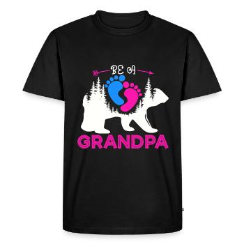 Papy en devenir, je vais enfin être grand-père - T-shirt Premium bio Homme - noir - Devant - Nico (187cm)