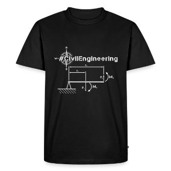Civil Engineer Structural Engineer - Men's Premium Organic T-Shirt - black - Front - Nico (187cm)