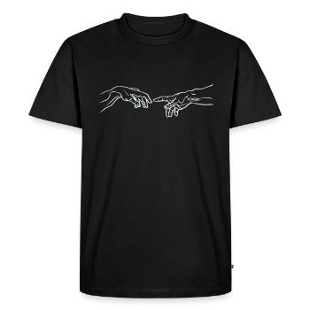 Création d’Adam Michel-Ange - T-shirt Premium bio Homme - noir - Devant - Nico (187cm)