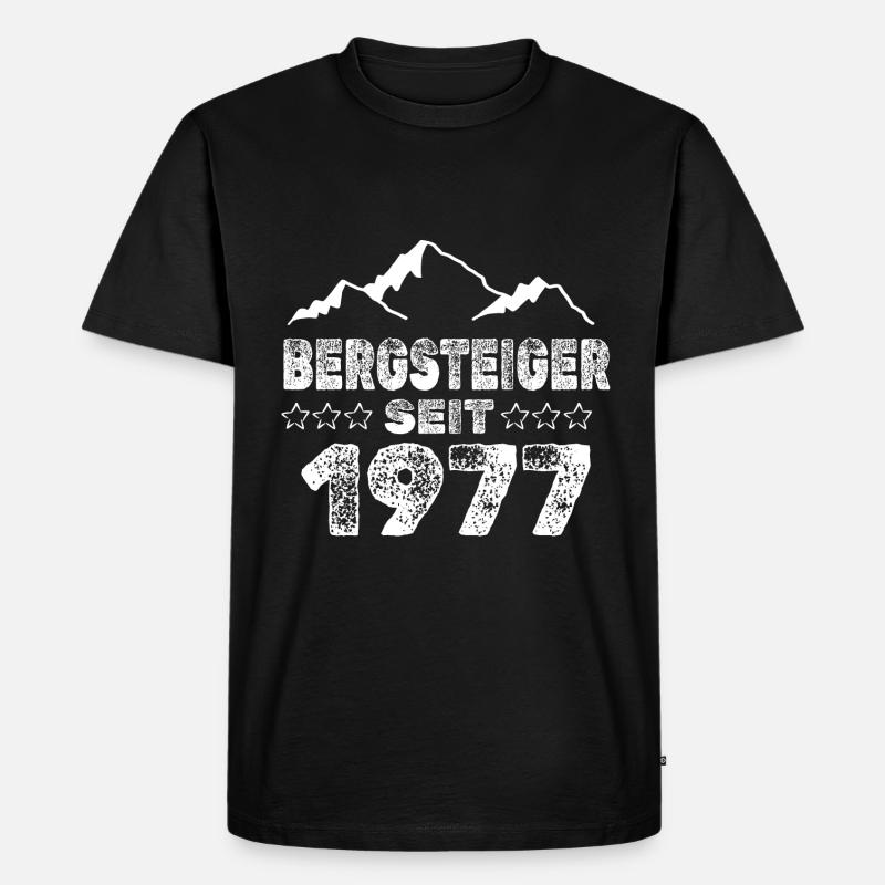 in 1977 - Männer Premium Bio T-Shirt - Schwarz