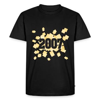 Né en 2007 - T-shirt Premium bio Homme - noir - Devant - Nico (187cm)