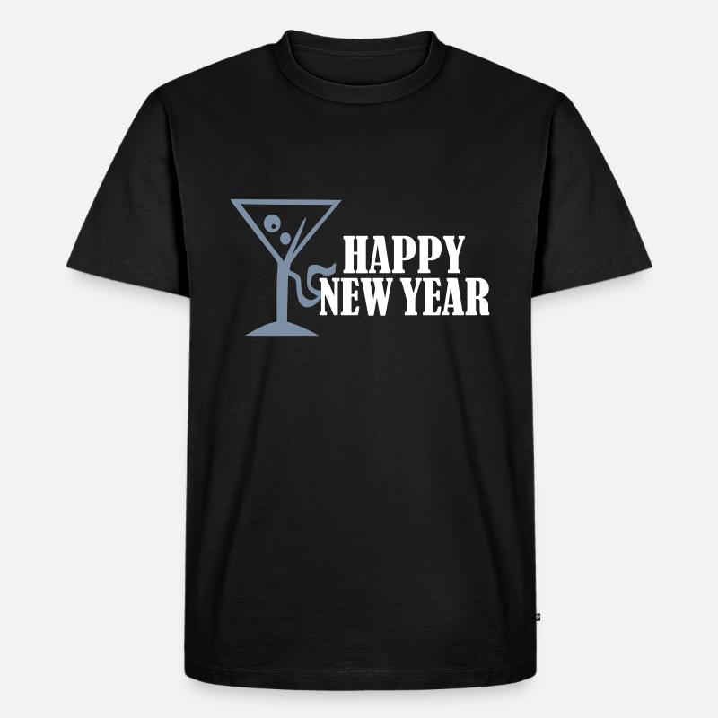 Silvester - Neujahr - Männer Premium Bio T-Shirt - Schwarz