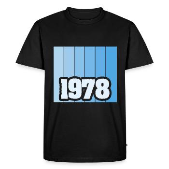 Né en 1978 - T-shirt Premium bio Homme - noir - Devant - Nico (187cm)
