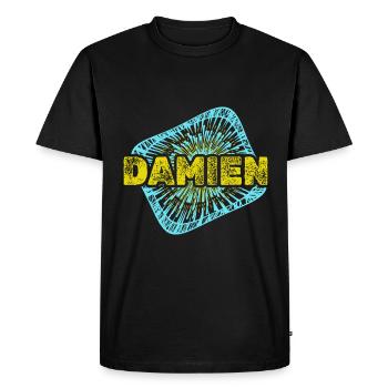 Stardust Damien - Men's Premium Organic T-Shirt - black - Front - Nico (187cm)