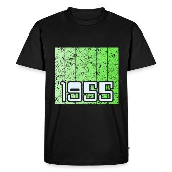 Born 1955 - Men's Premium Organic T-Shirt - black - Front - Nico (187cm)