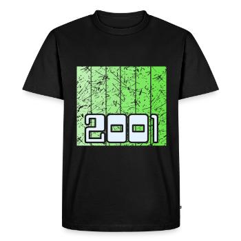Year 2001 - Men's Premium Organic T-Shirt - black - Front - Nico (187cm)