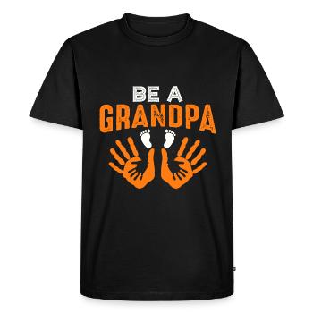 Papy en devenir, je vais enfin être grand-père - T-shirt Premium bio Homme - noir - Devant - Nico (187cm)