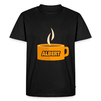 Café Albert - T-shirt Premium bio Homme - noir - Devant - Nico (187cm)