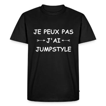 Je peux pas j'ai Jumpstyle - T-shirt Premium bio Homme - noir - Devant - Nico (187cm)