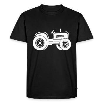 tracteur - T-shirt Premium bio Homme - noir - Devant - Nico (187cm)