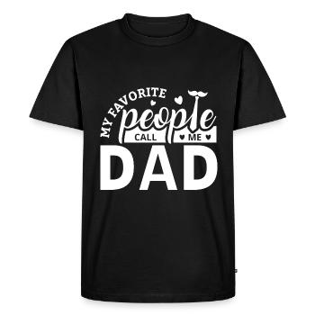 They call me Dad, Dad and Daddy - Men's Premium Organic T-Shirt - black - Front - Nico (187cm)