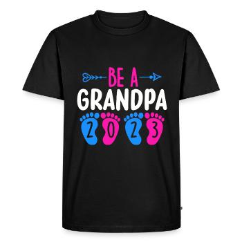Futur grand-père 2023, 2023 Je serai grand-père, 2023 grand-père - T-shirt Premium bio Homme - noir - Devant - Nico (187cm)