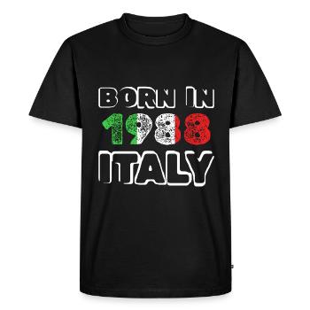 Year 1988 - Men's Premium Organic T-Shirt - black - Front - Nico (187cm)