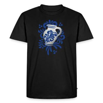Funny gift idea for apple wine, apples from Bembel - Men's Premium Organic T-Shirt - black - Front - Nico (187cm)