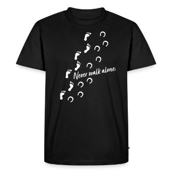 Rider gift - never walk alone - Men's Premium Organic T-Shirt - black - Front - Nico (187cm)