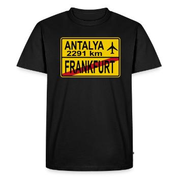 Tenue de voyage Antalya Turquie Vol Francfort - T-shirt Premium bio Homme - noir - Devant - Nico (187cm)