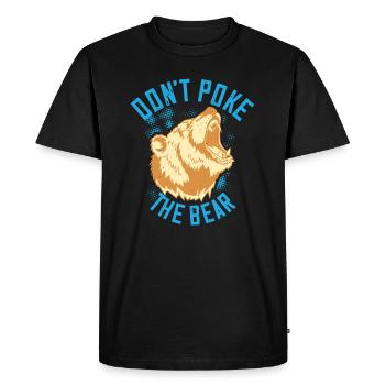 Fort comme un ours - ne pas pousser - T-shirt Premium bio Homme - noir - Devant - Nico (187cm)
