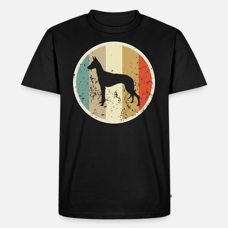 Podenco Windhund - Männer Premium Bio T-Shirt - Schwarz
