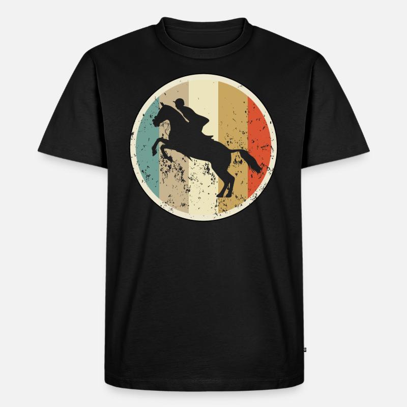 Springreiten Springreiter Springreiterin - Männer Premium Bio T-Shirt - Schwarz