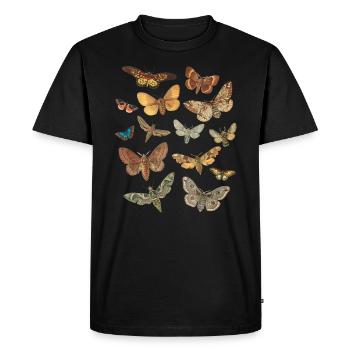 Cottagecore vêtements dark academia moth mode - T-shirt Premium bio Homme - noir - Devant - Nico (187cm)