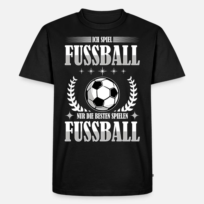 Fussball - Männer Premium Bio T-Shirt - Schwarz