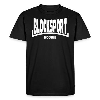 Blocksport Hoodie Ultras Hooligans 1312 Soccer - Men's Premium Organic T-Shirt - black - Front - Nico (187cm)