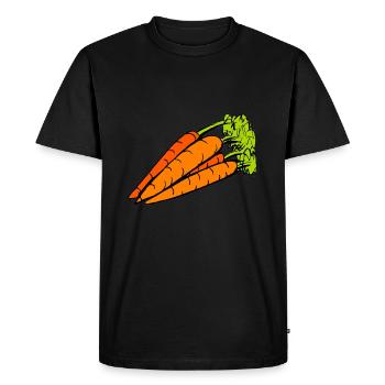 carottes - T-shirt Premium bio Homme - noir - Devant - Nico (187cm)