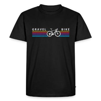 Gravel Bike Arc-en-ciel cyclocross cyclocross - T-shirt Premium bio Homme - noir - Devant - Nico (187cm)