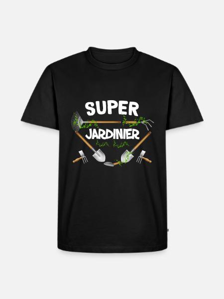 Super jardinier - T-shirt Premium bio Homme - noir