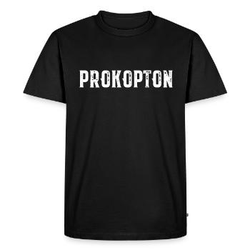 Procoptonius Stoics Stoicism Stoic - Men's Premium Organic T-Shirt - black - Front - Nico (187cm)