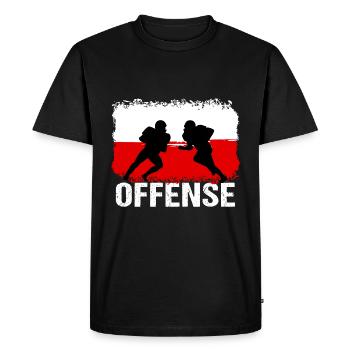 Football américain Pologne Offensive - T-shirt Premium bio Homme - noir - Devant - Nico (187cm)