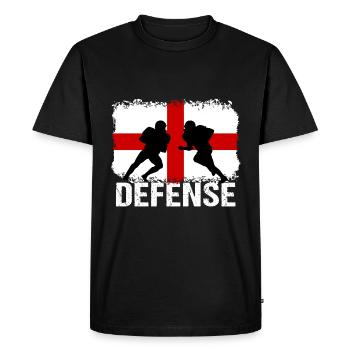 Football américain Angleterre Défense - T-shirt Premium bio Homme - noir - Devant - Nico (187cm)