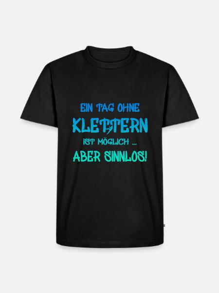Klettern - Männer Premium Bio T-Shirt - Schwarz