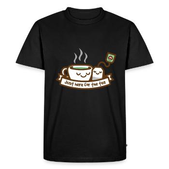 Just Here For The Tea - Men's Premium Organic T-Shirt - black - Front - Nico (187cm)