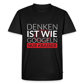 Drôle de T-shirt de rengaine - T-shirt Premium bio Homme - noir - Devant - Nico (187cm)